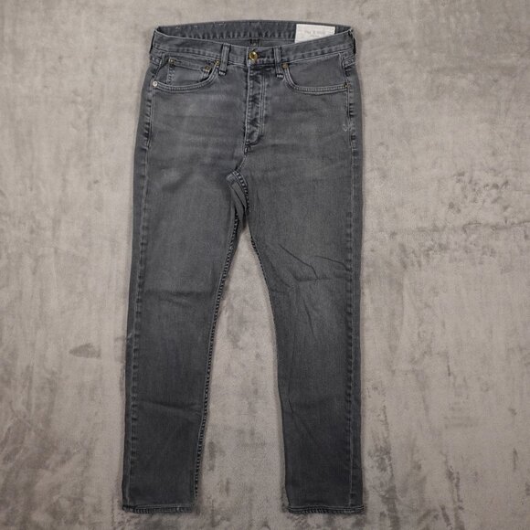 Rag and Bone jeans Slim men's 31 gray denim distressed button fly